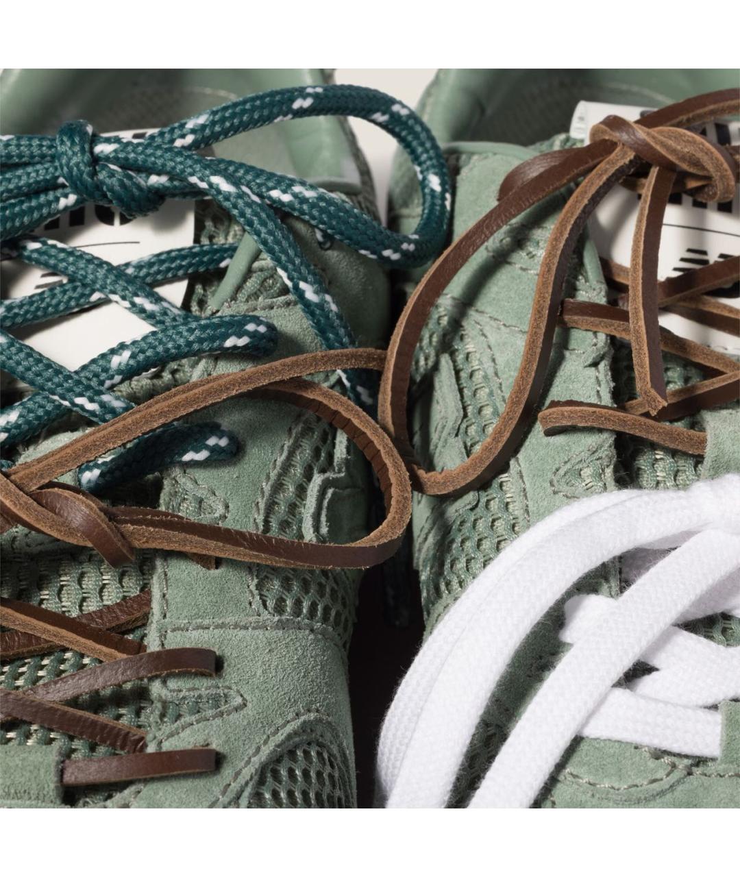 MIU MIU Зеленые замшевые кроссовки, фото 3