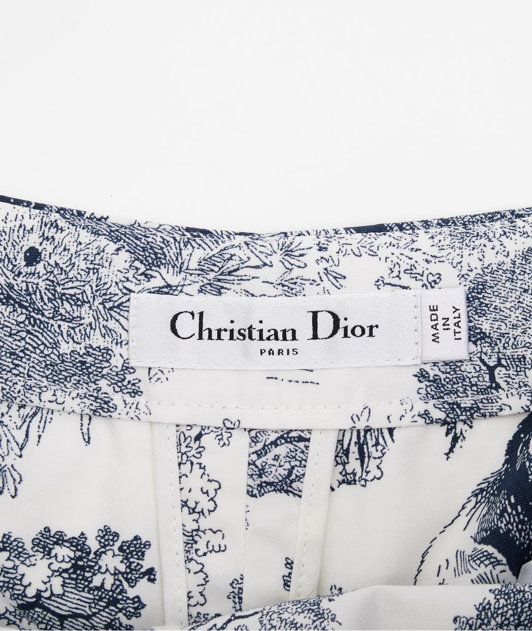 CHRISTIAN DIOR Синие хлопковые шорты, фото 4