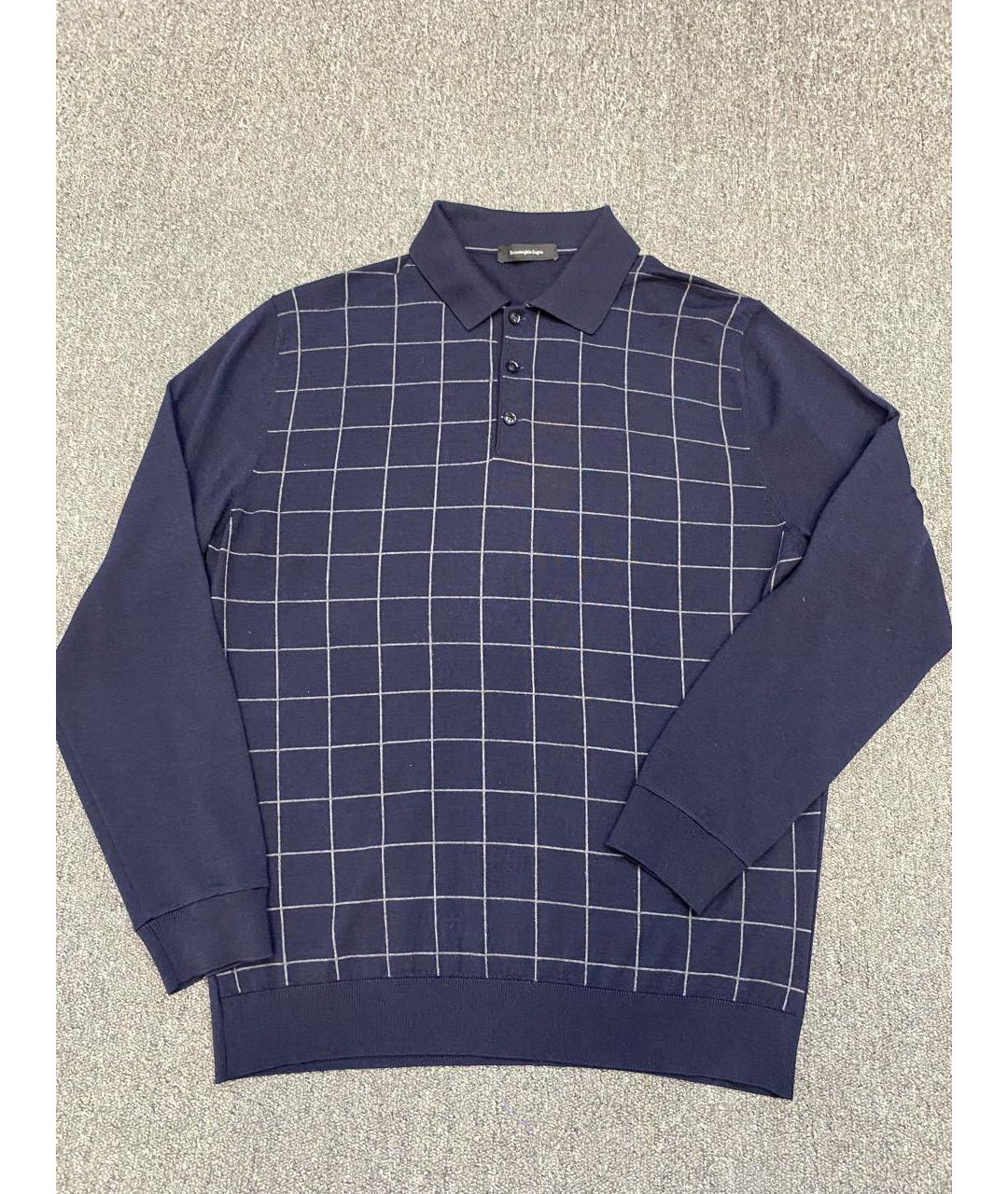 ERMENEGILDO ZEGNA XXX Темно-синий шерстяной джемпер / свитер, фото 7