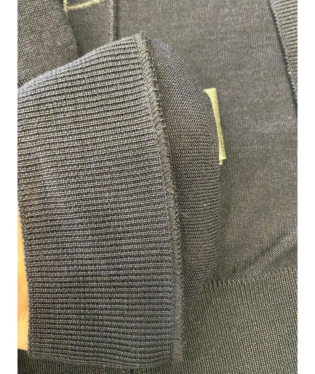 ERMENEGILDO ZEGNA XXX Темно-синий шерстяной джемпер / свитер, фото 3
