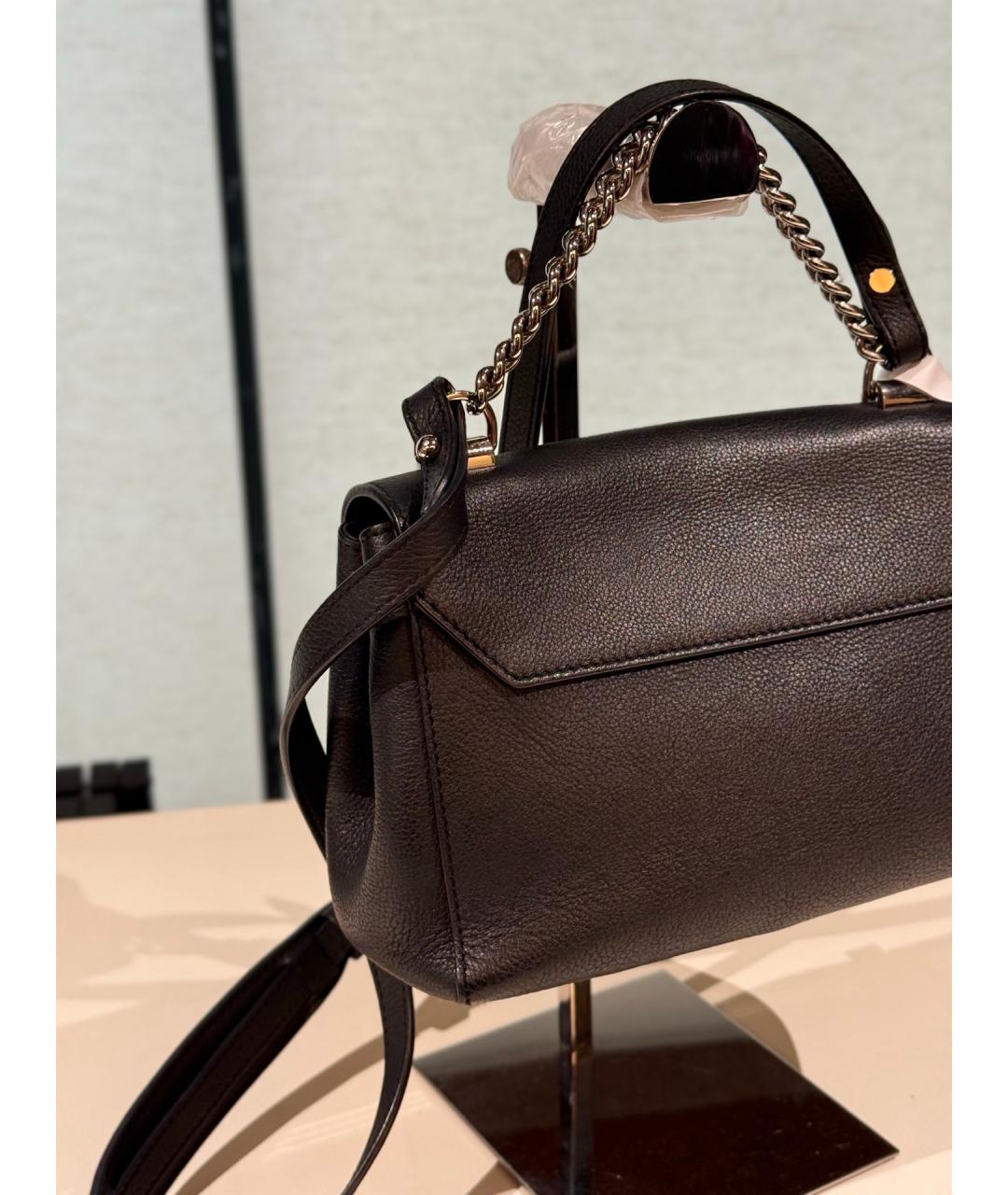 LOUIS VUITTON Черная кожаная сумка через плечо, фото 5