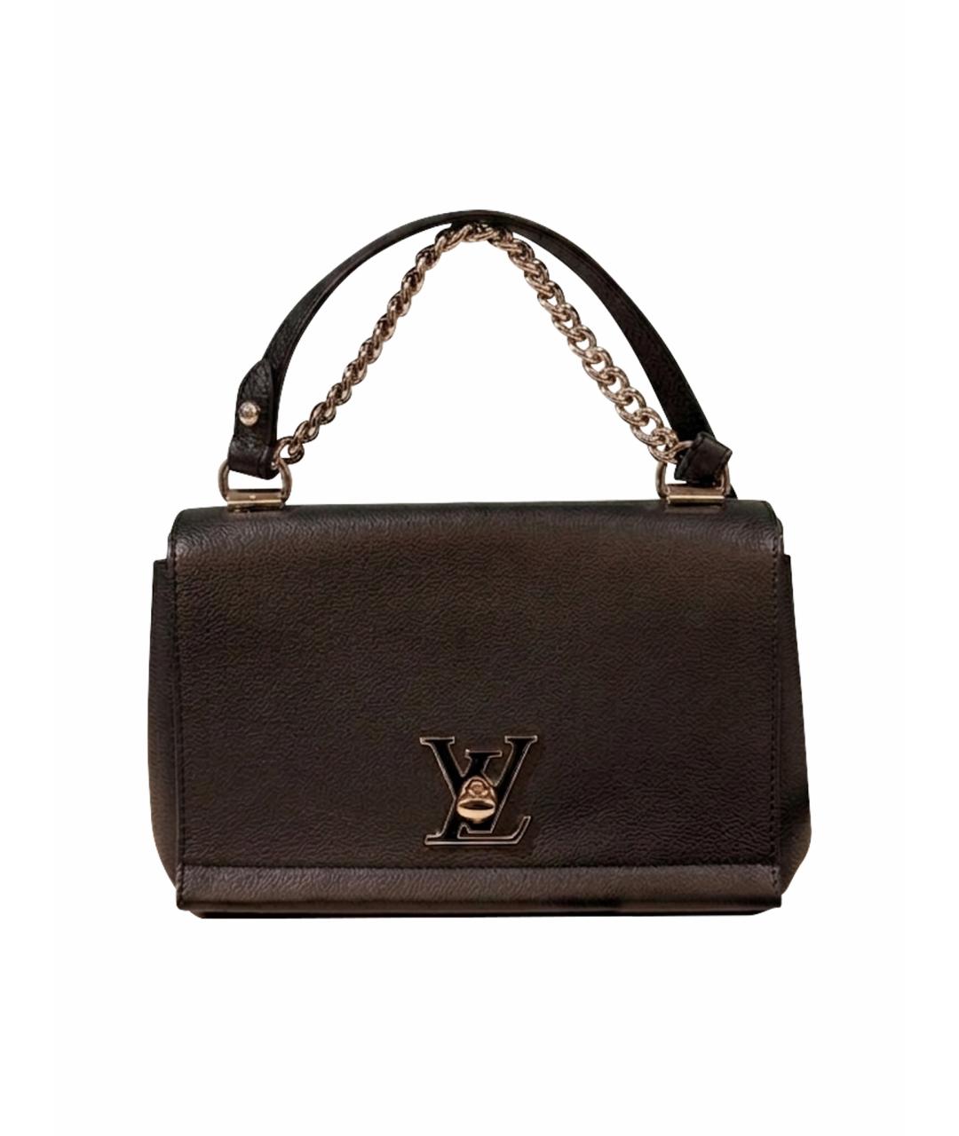 LOUIS VUITTON Черная кожаная сумка через плечо, фото 1