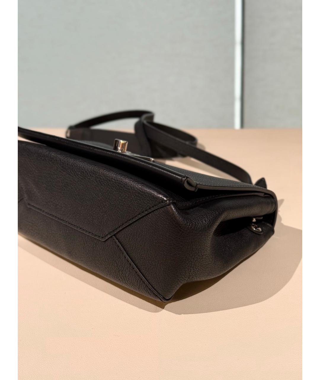 LOUIS VUITTON Черная кожаная сумка через плечо, фото 7