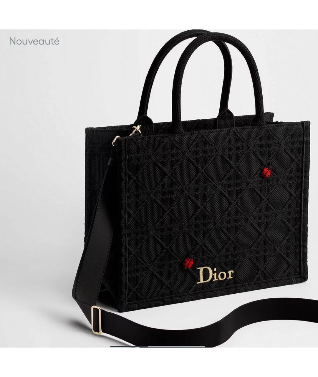 CHRISTIAN DIOR Черная сумка тоут, фото 2