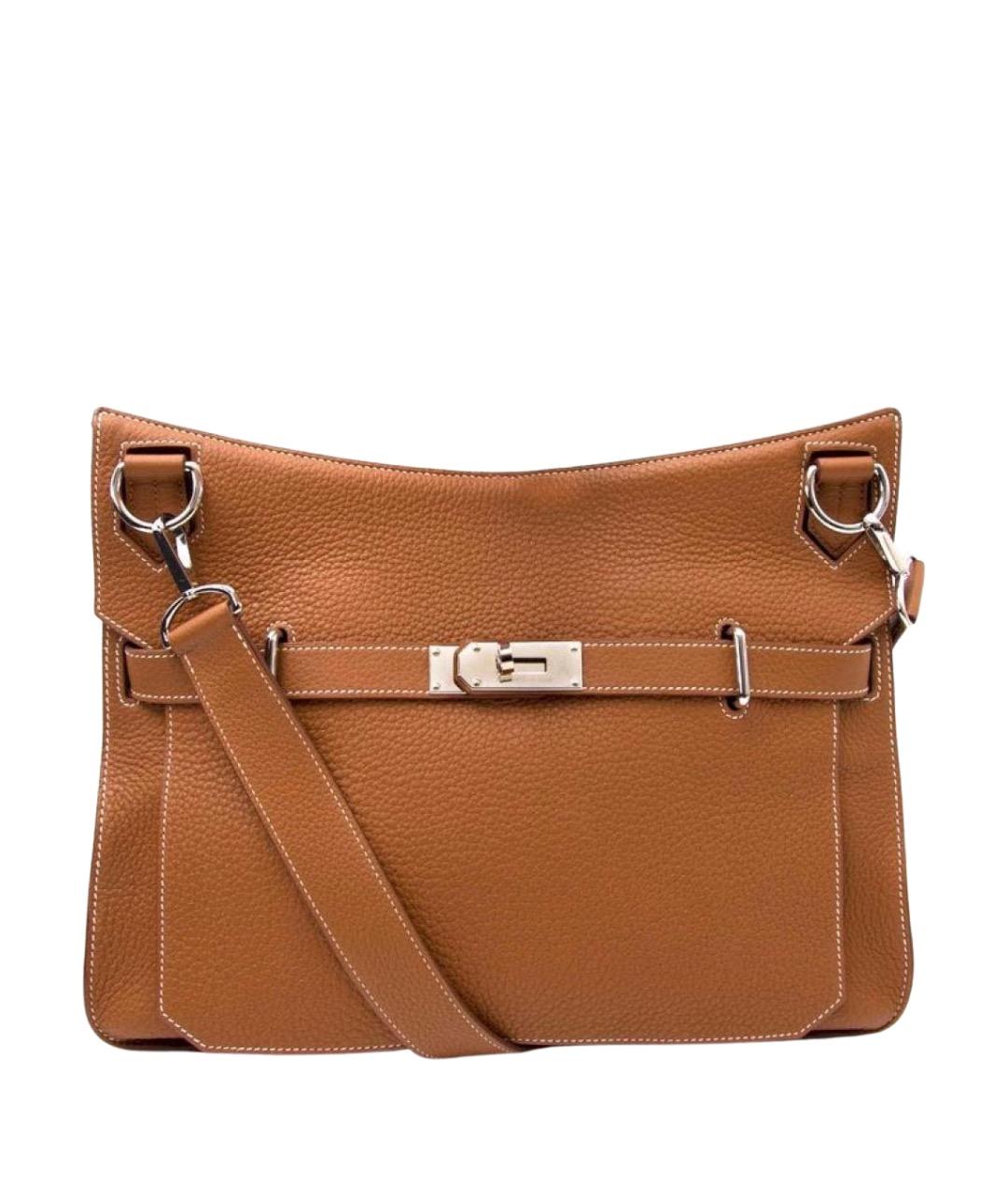 HERMES Коричневая кожаная сумка через плечо, фото 1