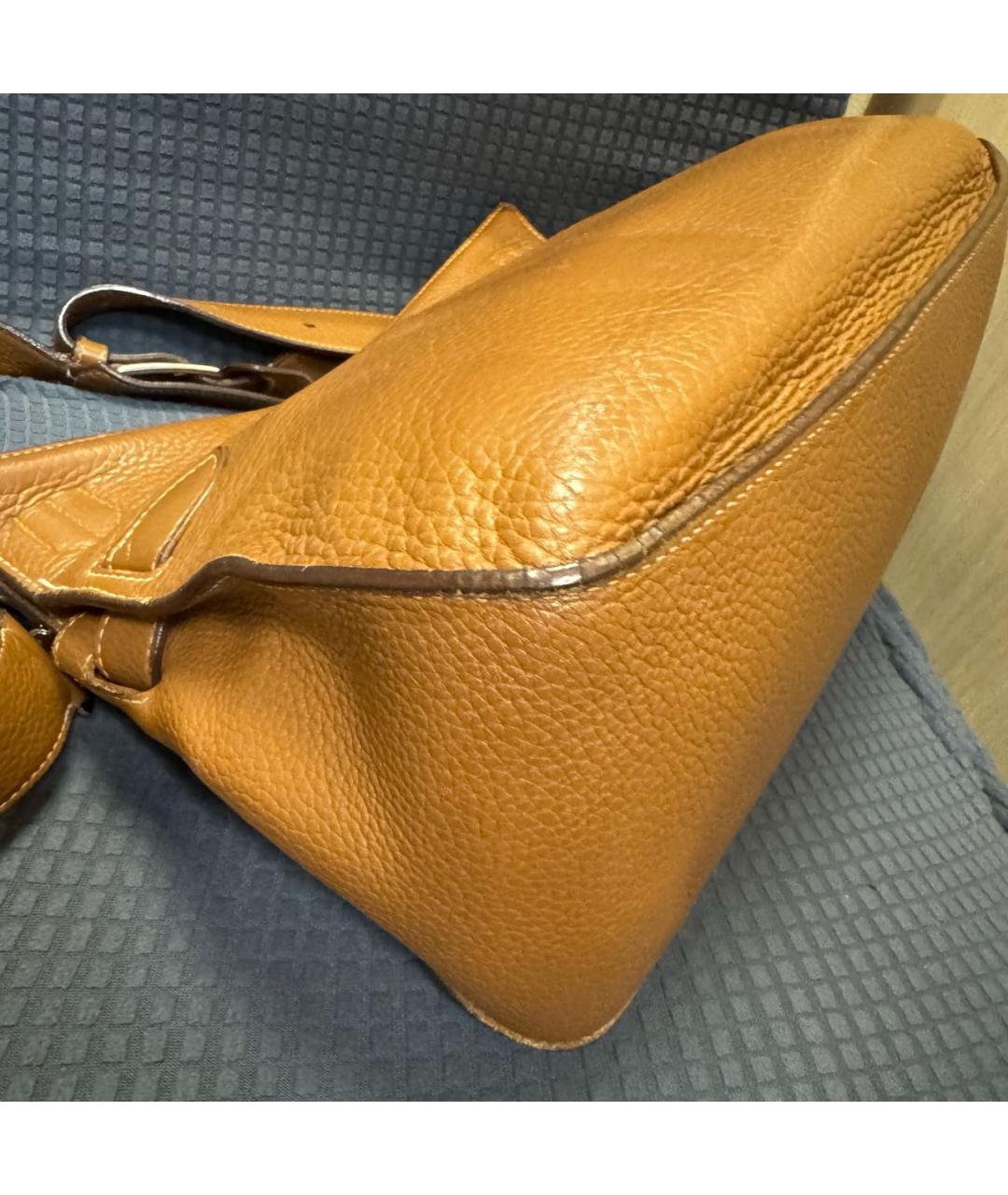 HERMES Коричневая кожаная сумка через плечо, фото 4