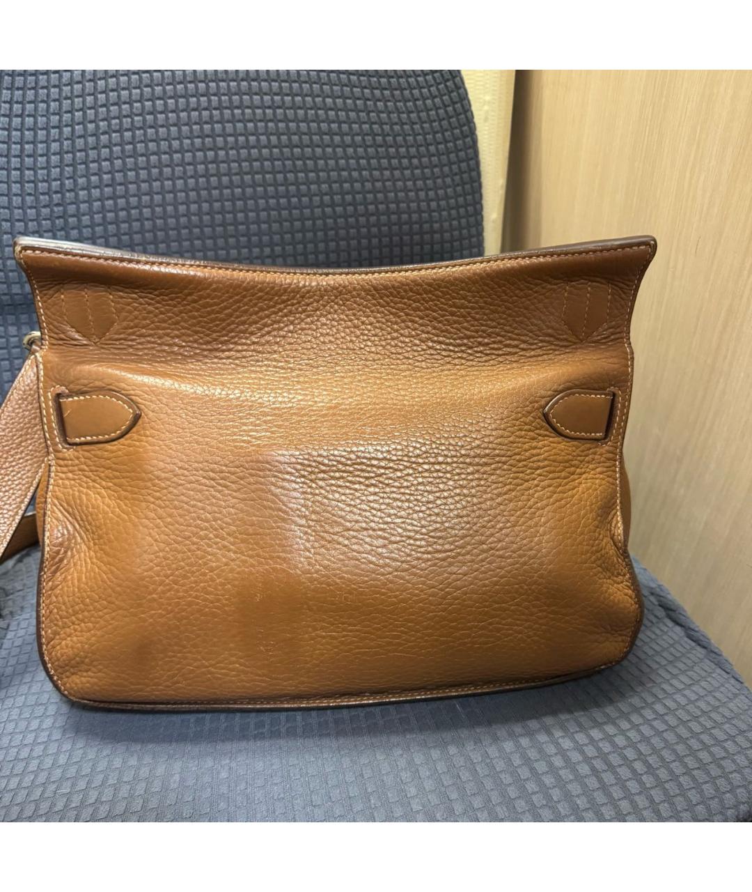 HERMES Коричневая кожаная сумка через плечо, фото 3