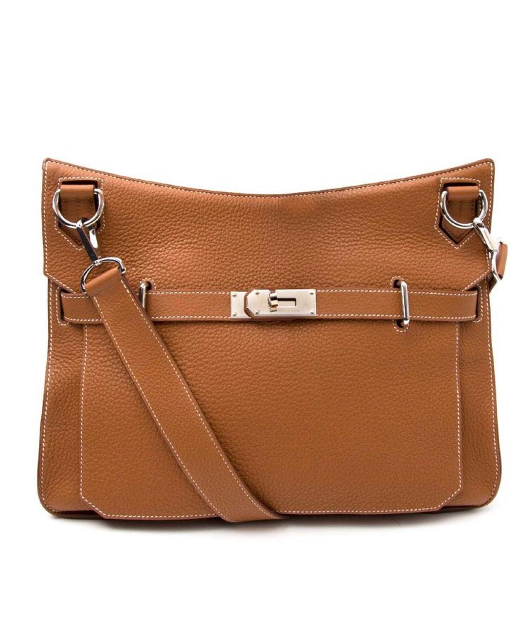 HERMES Коричневая кожаная сумка через плечо, фото 8