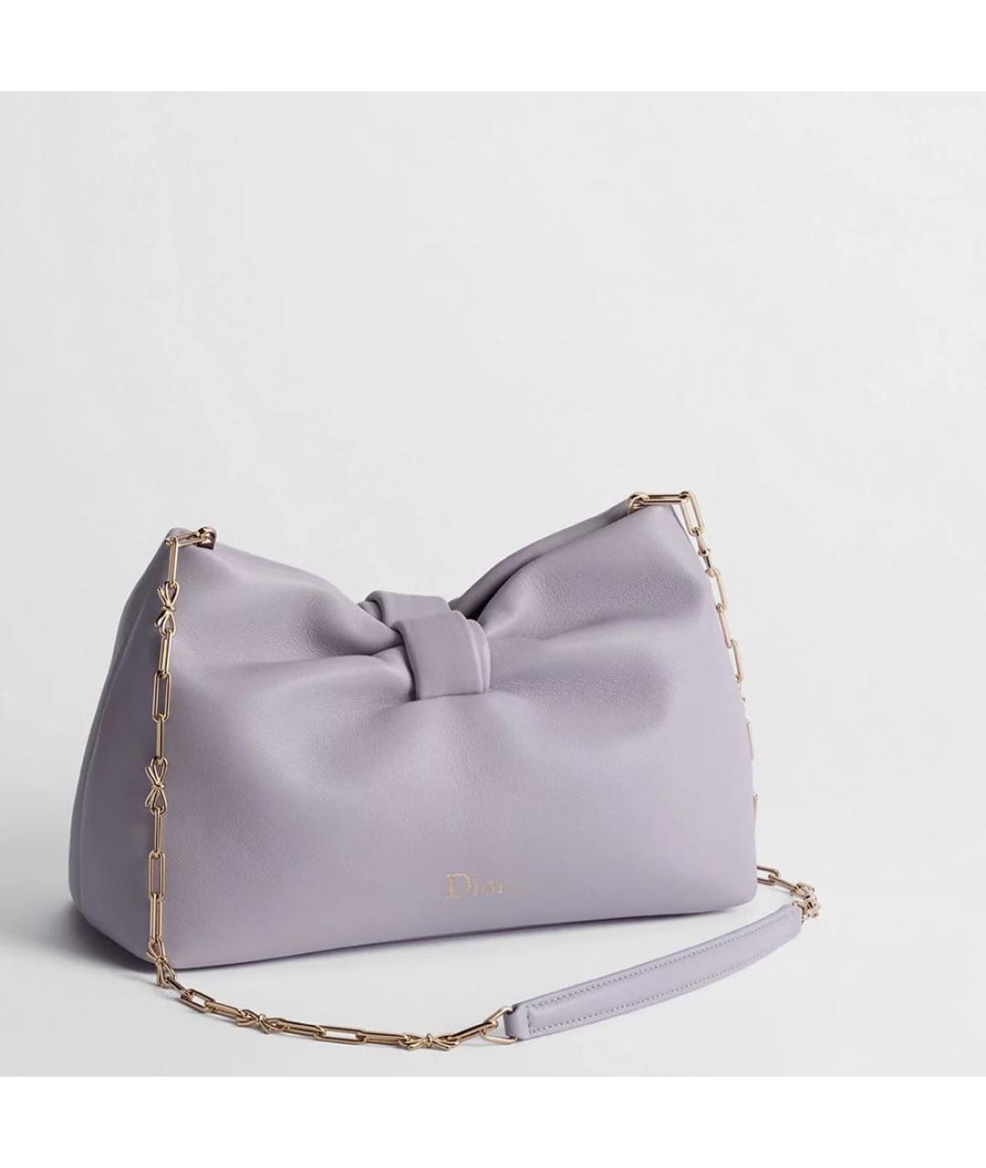 CHRISTIAN DIOR Фиолетовая кожаная сумка тоут, фото 2