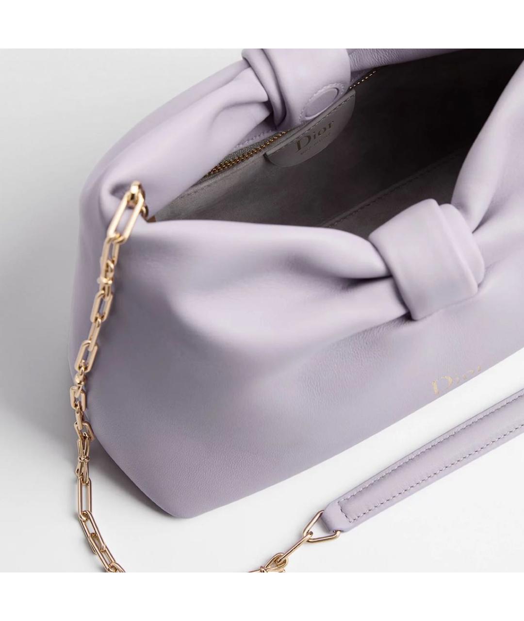 CHRISTIAN DIOR Фиолетовая кожаная сумка тоут, фото 3