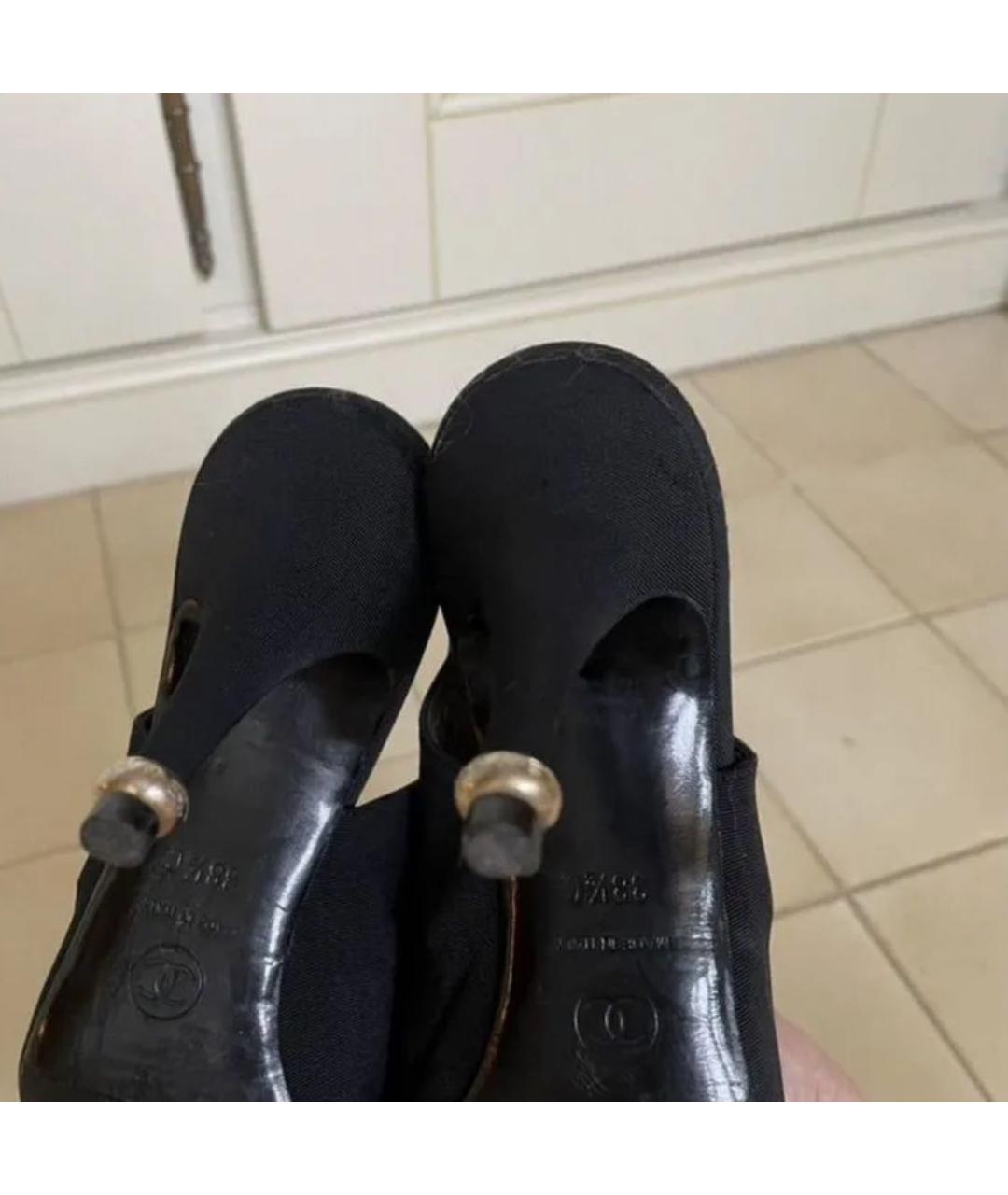 CHANEL Черные кожаные туфли, фото 4