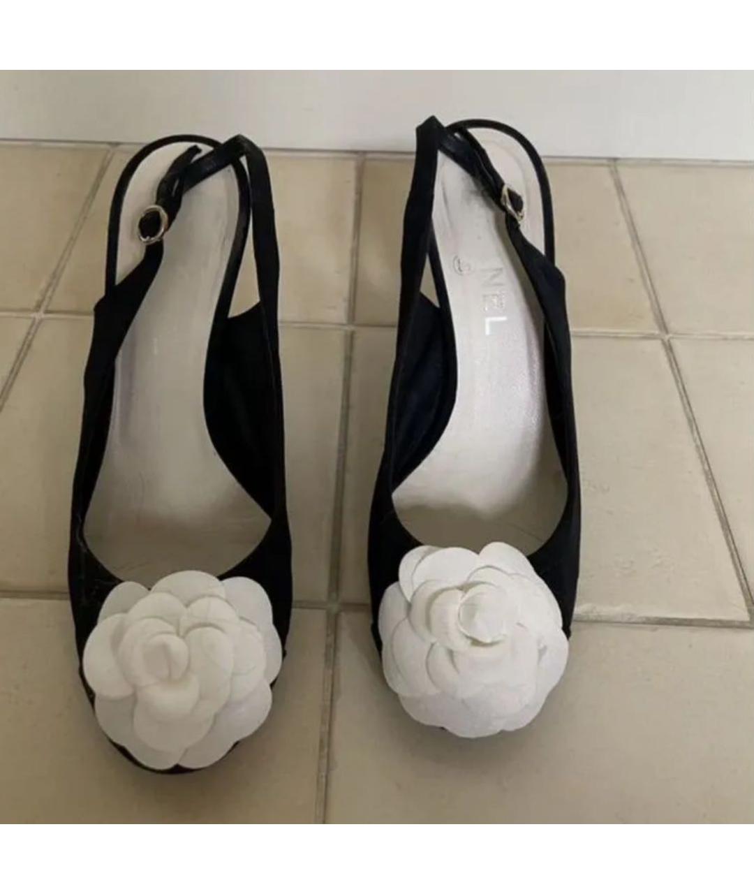 CHANEL Черные кожаные туфли, фото 2