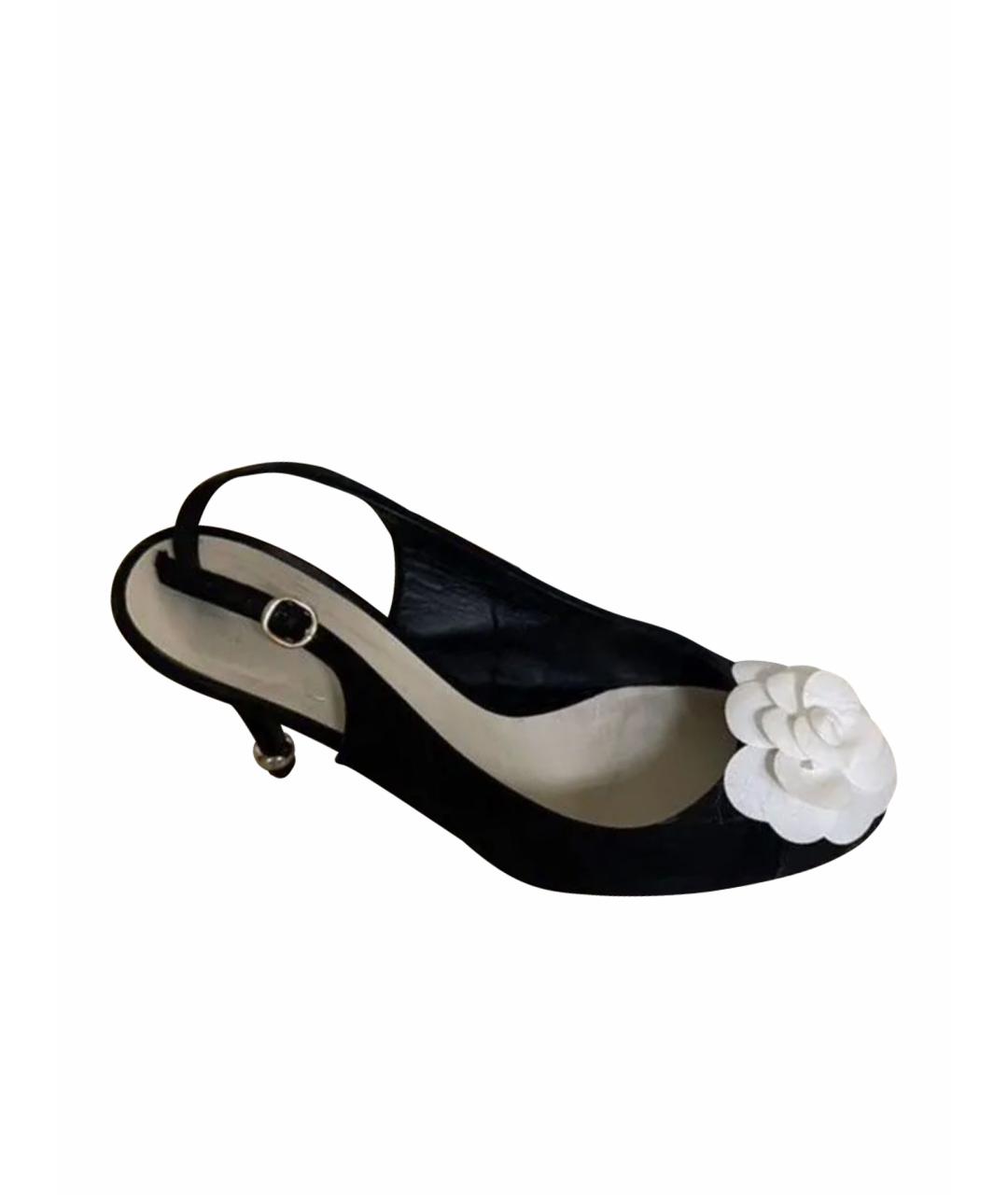 CHANEL Черные кожаные туфли, фото 1