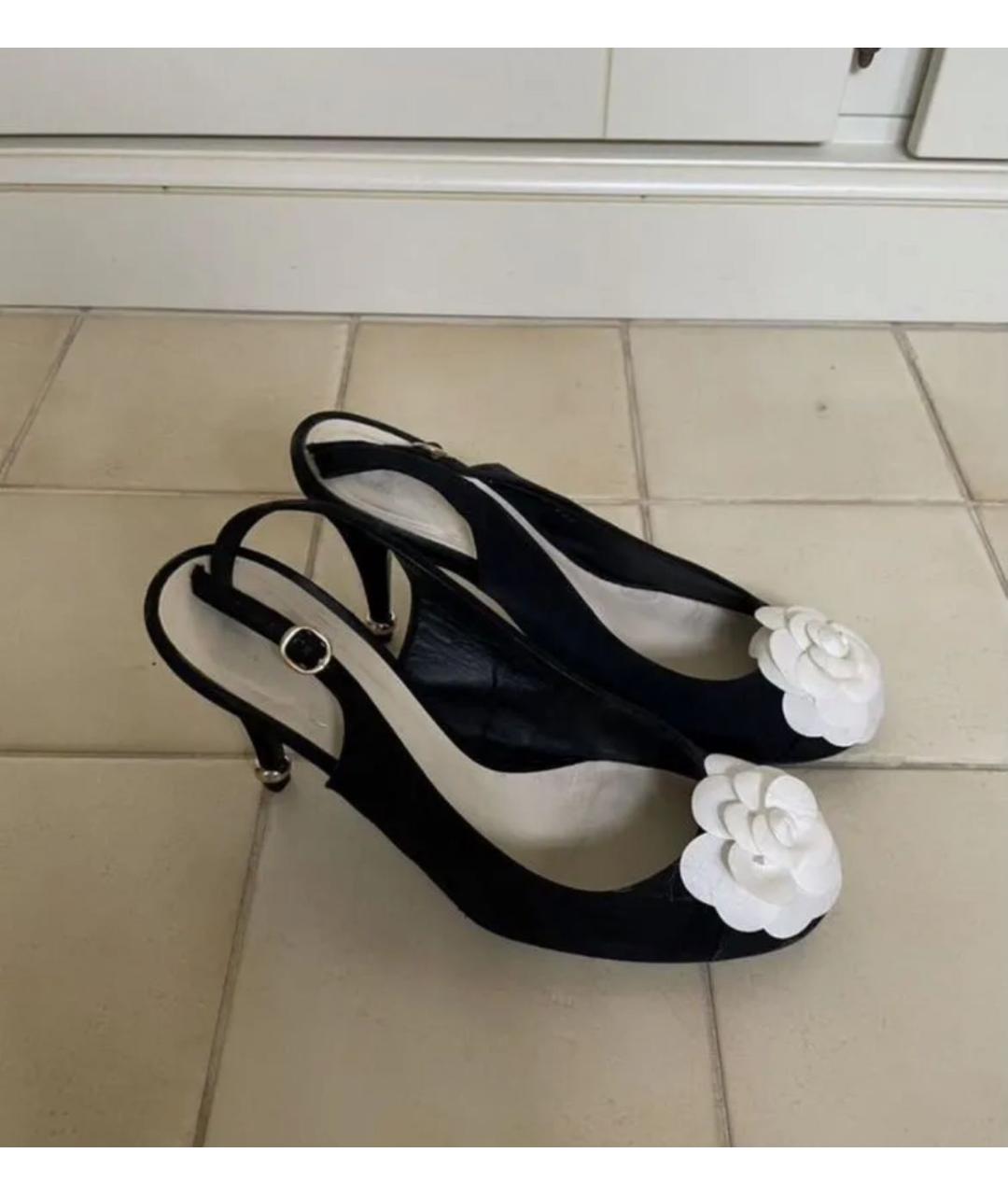 CHANEL Черные кожаные туфли, фото 5