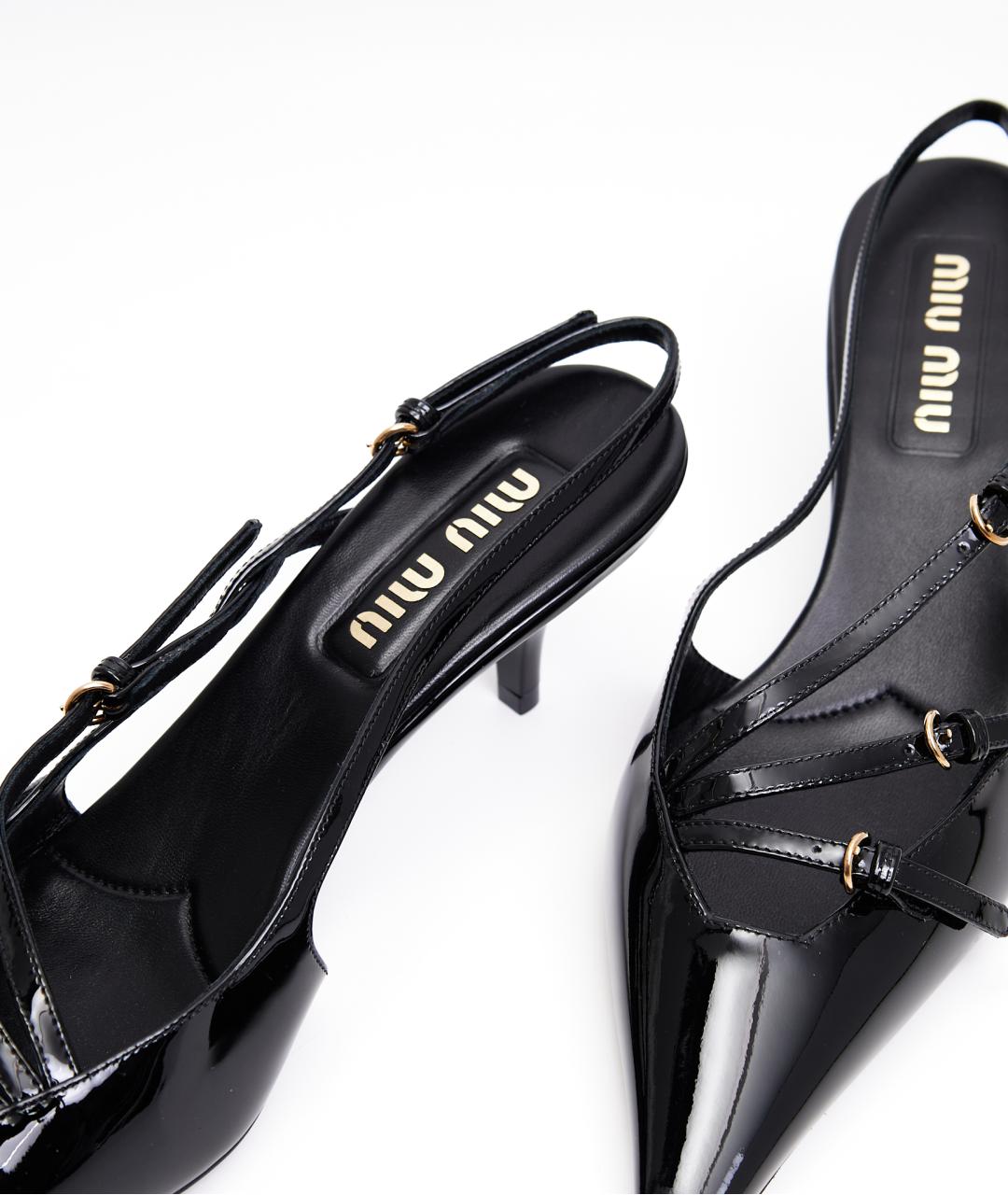 MIU MIU Черные кожаные туфли, фото 4