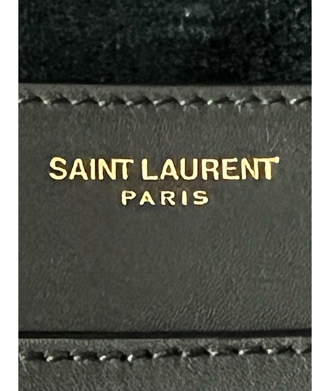 SAINT LAURENT Темно-синяя кожаная сумка через плечо, фото 3