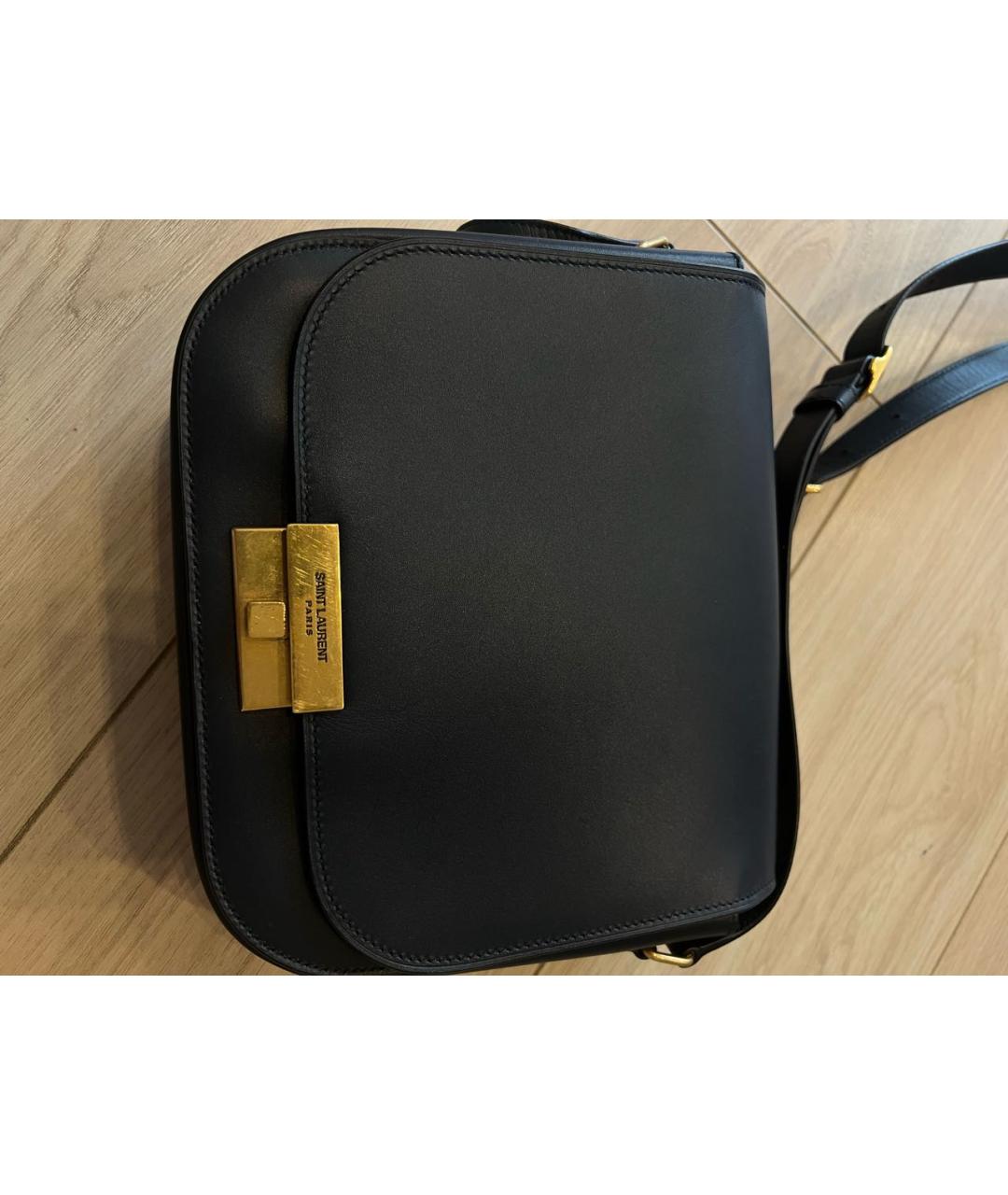 SAINT LAURENT Темно-синяя кожаная сумка через плечо, фото 7