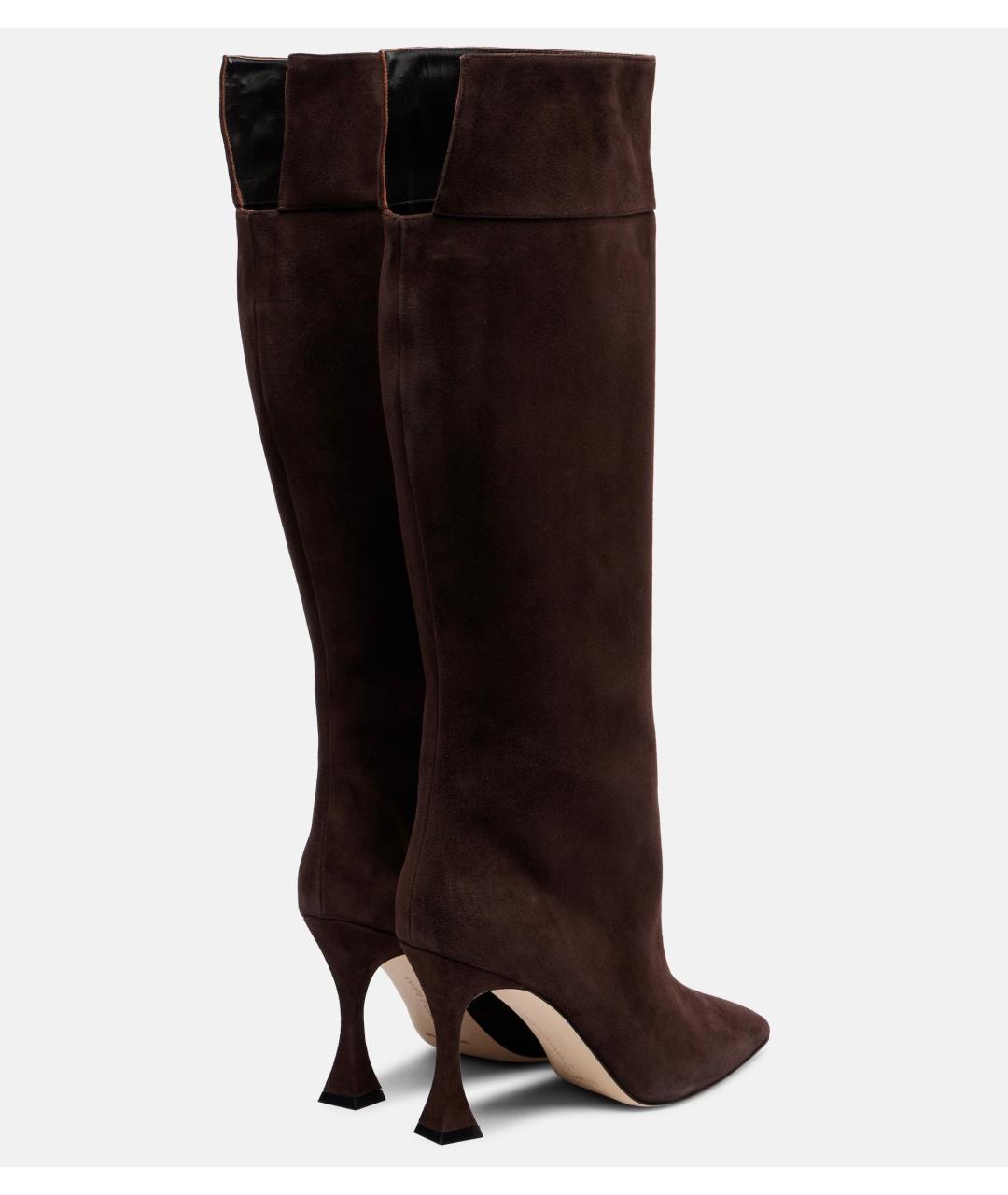 MANOLO BLAHNIK Коричневые замшевые сапоги, фото 3