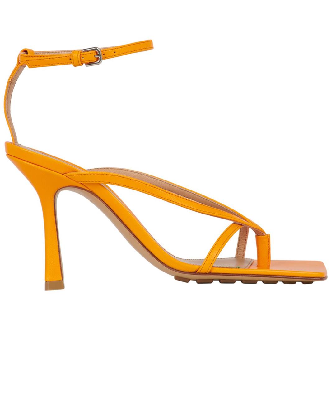 BOTTEGA VENETA Оранжевое кожаные босоножки, фото 1