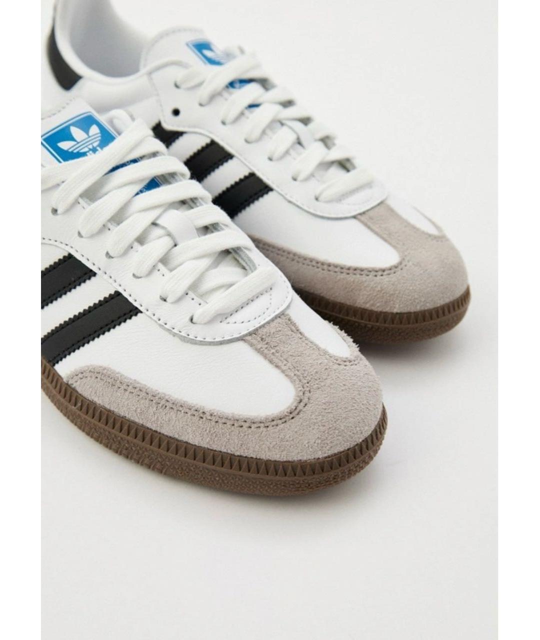 ADIDAS Белые кожаные кеды, фото 3