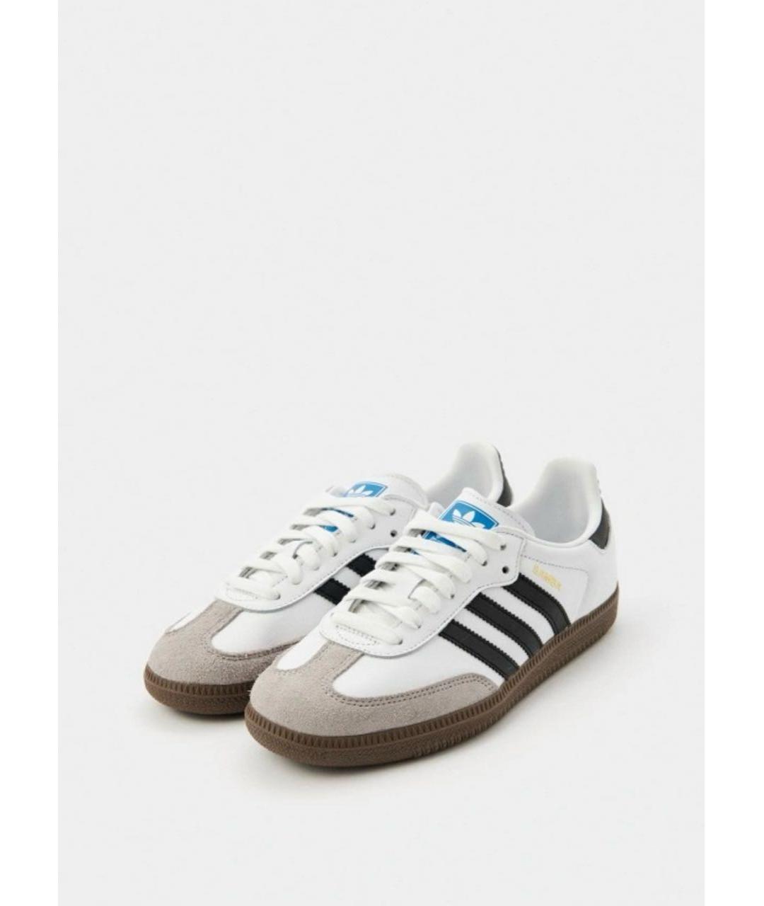 ADIDAS Белые кожаные кеды, фото 2