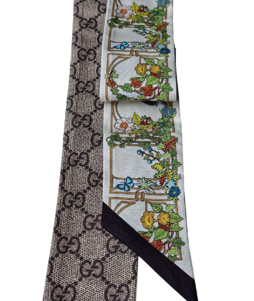 GUCCI Мульти шелковый шарф, фото 2