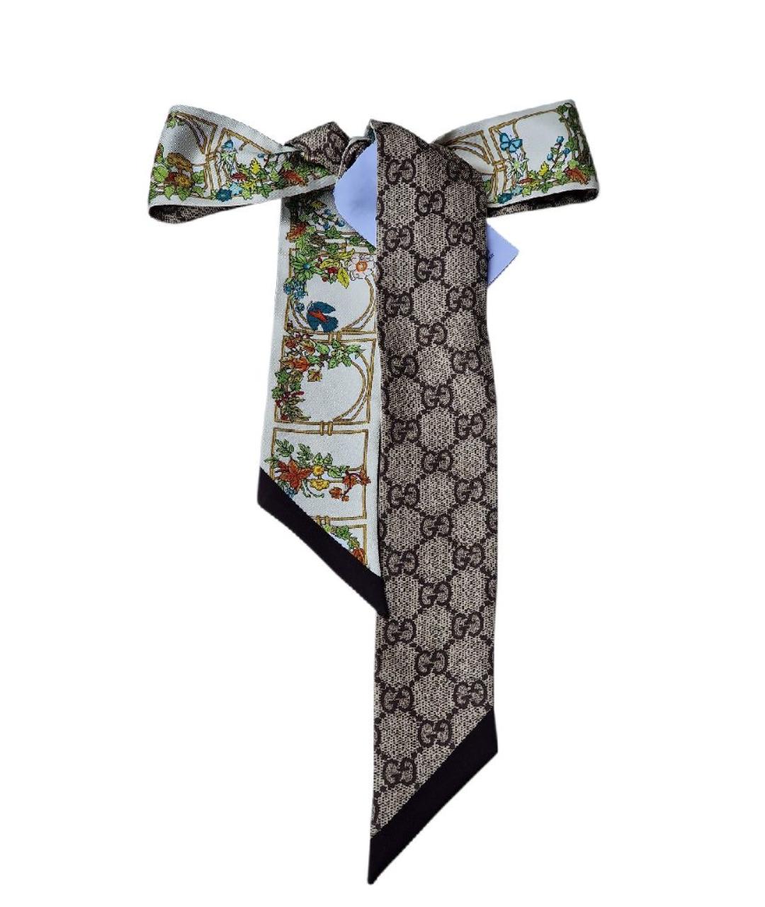 GUCCI Мульти шелковый шарф, фото 8