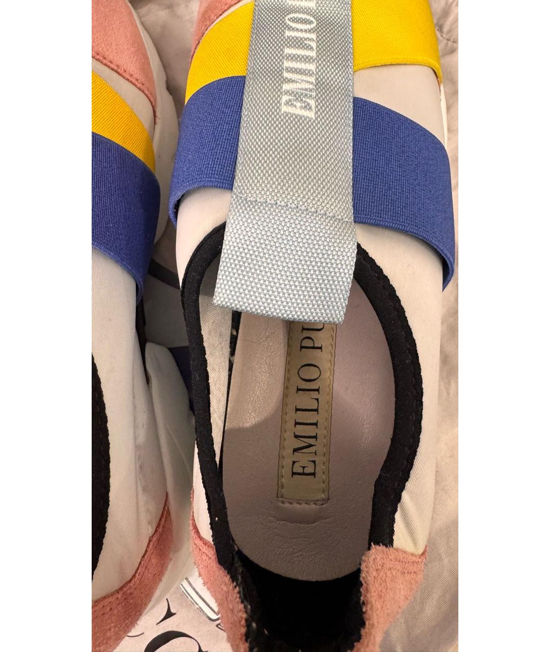 EMILIO PUCCI Мульти текстильные кроссовки, фото 5