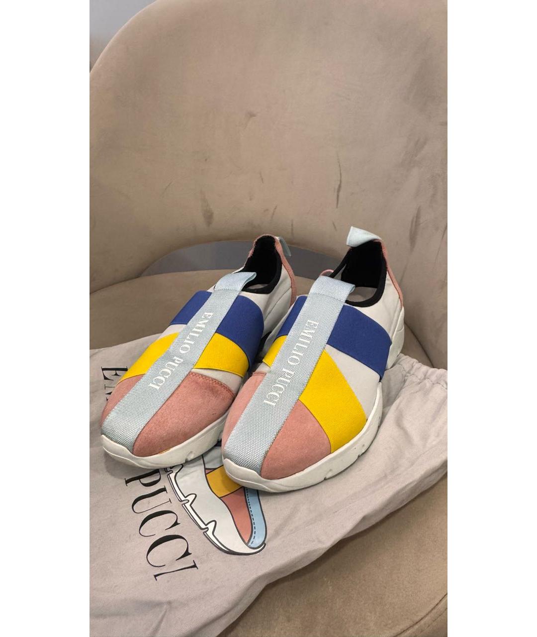 EMILIO PUCCI Мульти текстильные кроссовки, фото 2