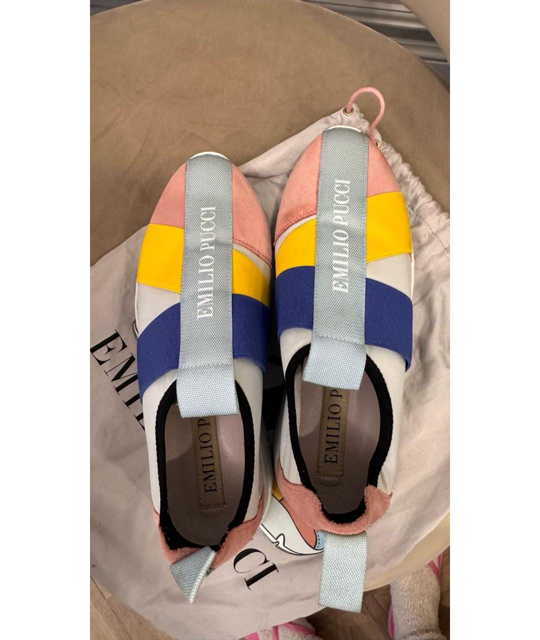 EMILIO PUCCI Мульти текстильные кроссовки, фото 3