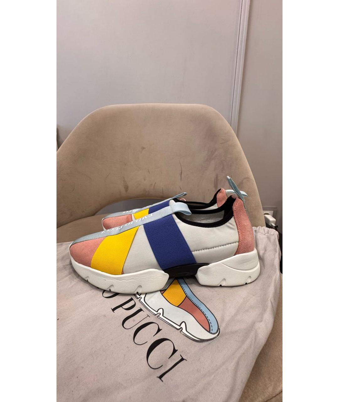 EMILIO PUCCI Мульти текстильные кроссовки, фото 8