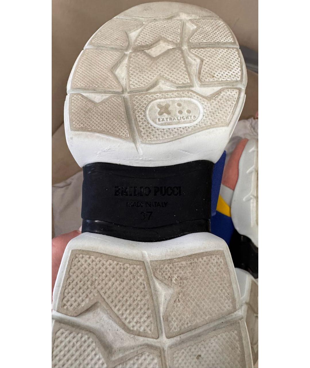EMILIO PUCCI Мульти текстильные кроссовки, фото 6