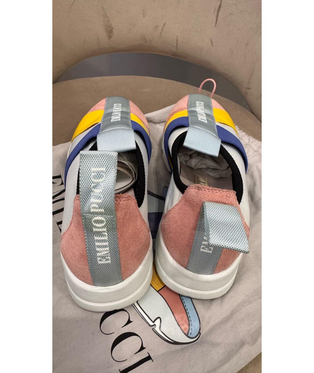 EMILIO PUCCI Мульти текстильные кроссовки, фото 4