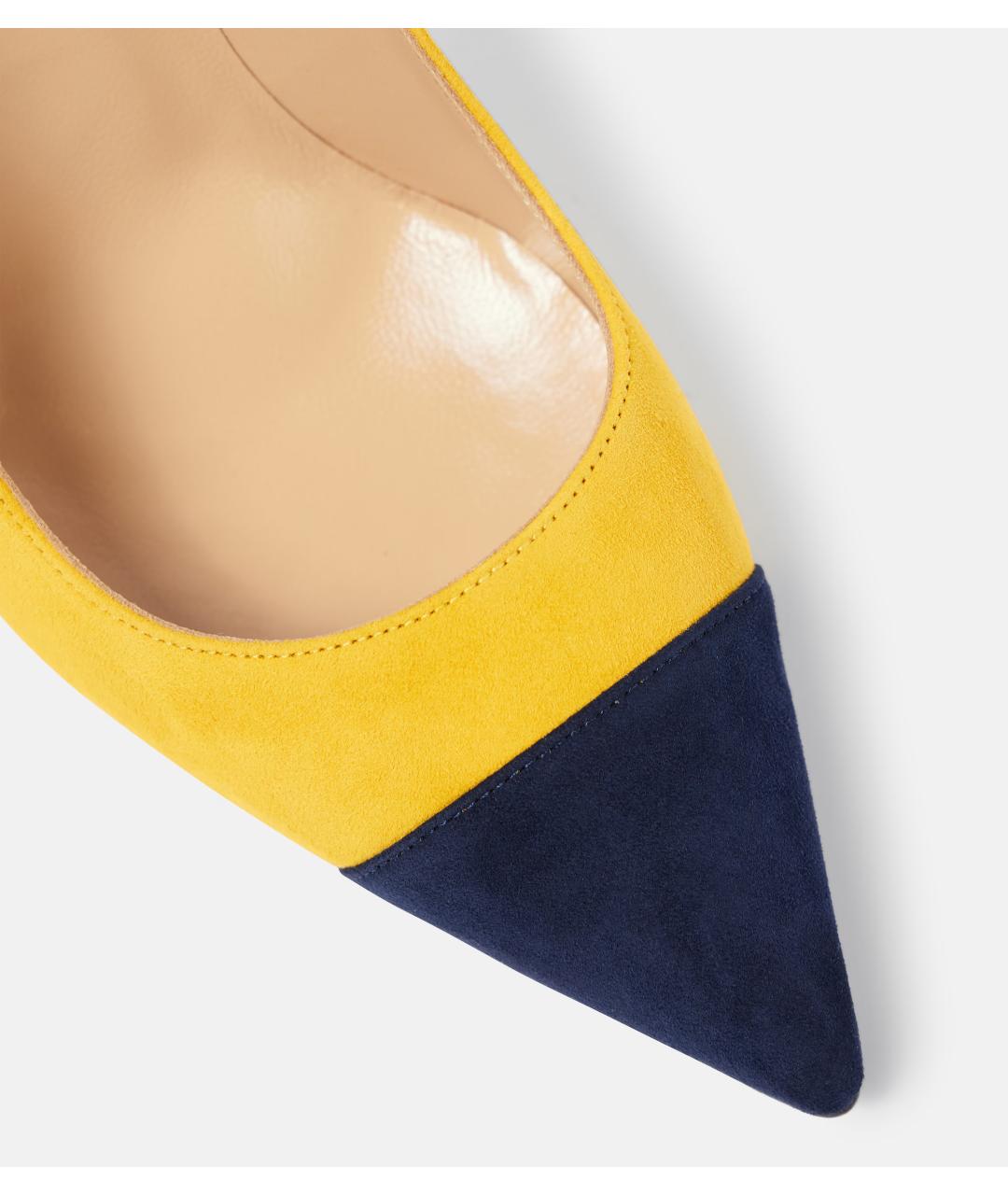 MANOLO BLAHNIK Желтые замшевые туфли, фото 8