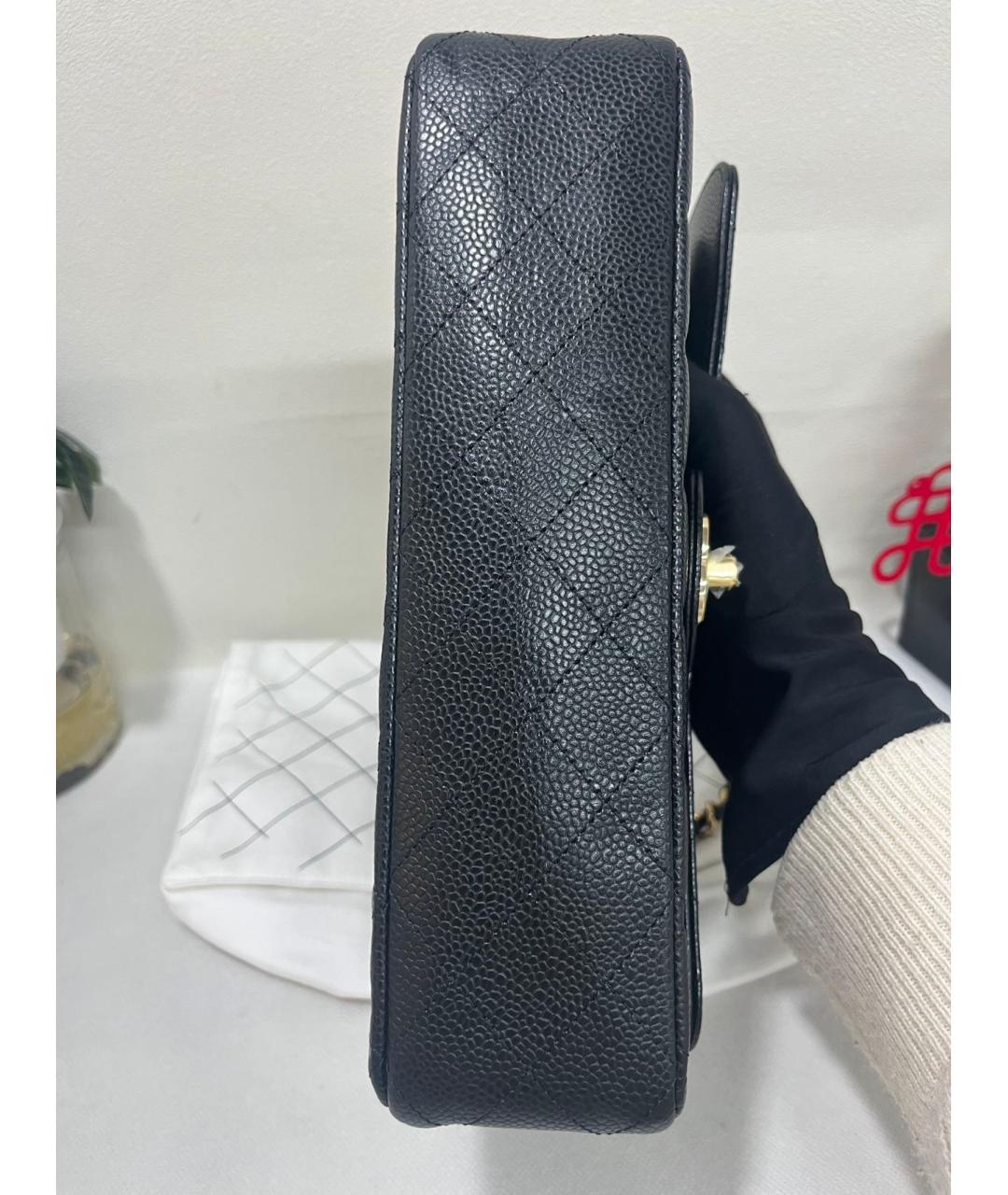 CHANEL Черная кожаная сумка через плечо, фото 4