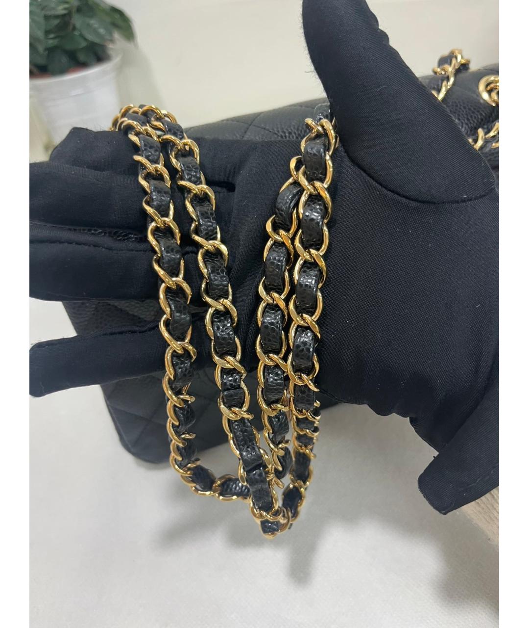 CHANEL Черная кожаная сумка через плечо, фото 5