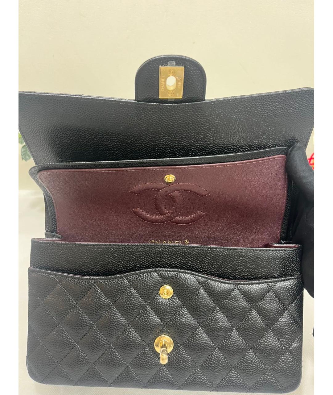 CHANEL Черная кожаная сумка через плечо, фото 7