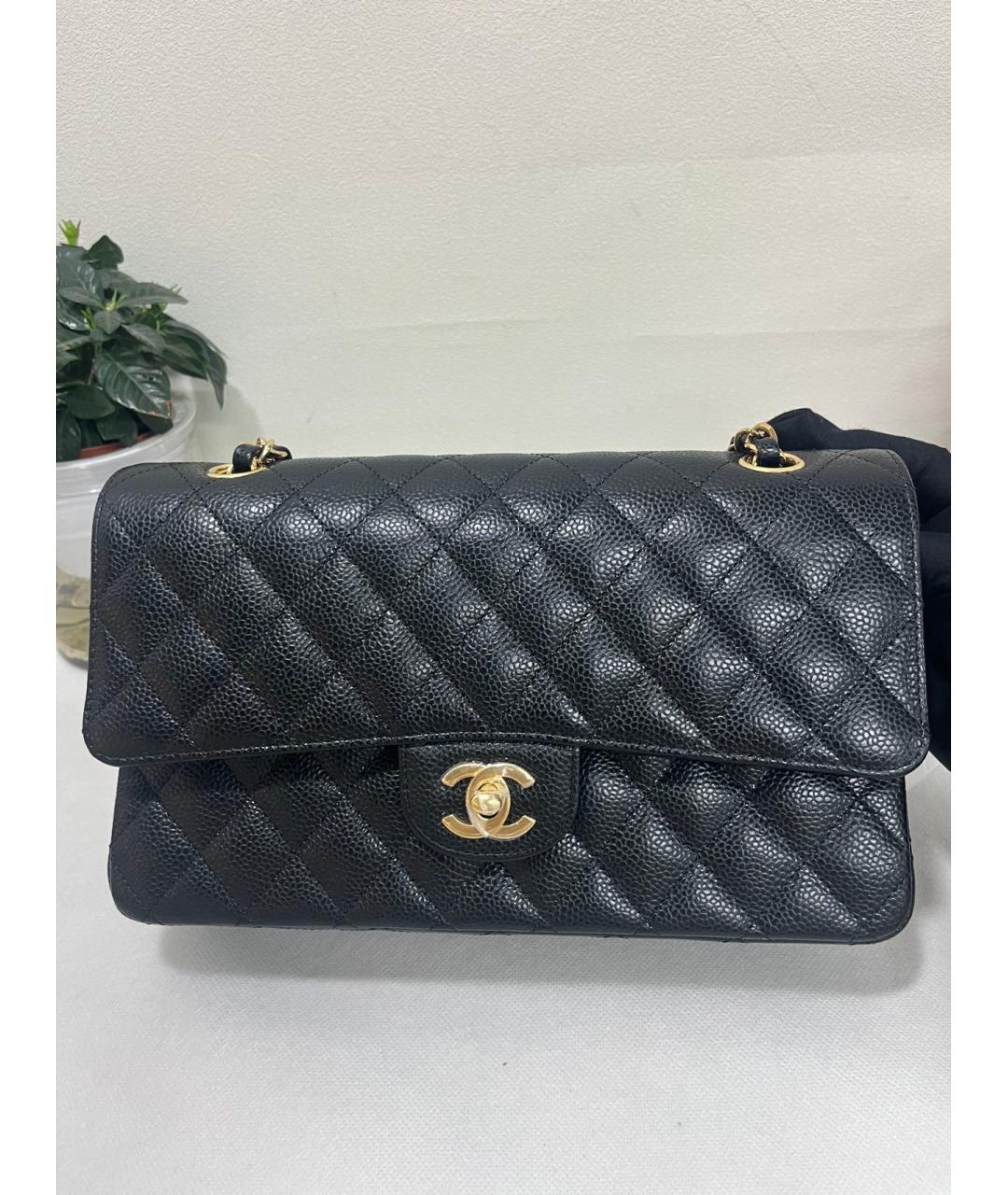 CHANEL Черная кожаная сумка через плечо, фото 9