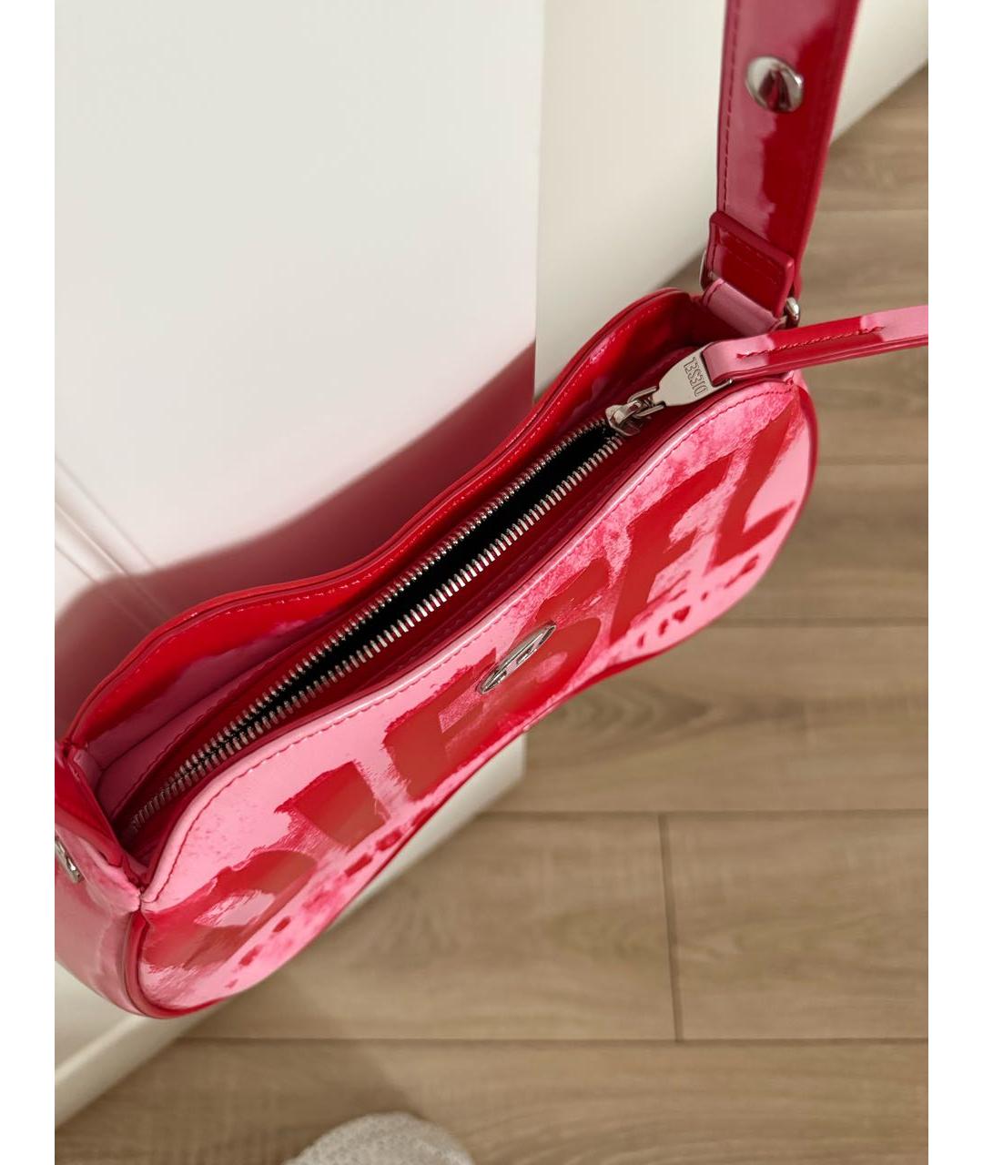 DIESEL Розовая сумка через плечо, фото 4