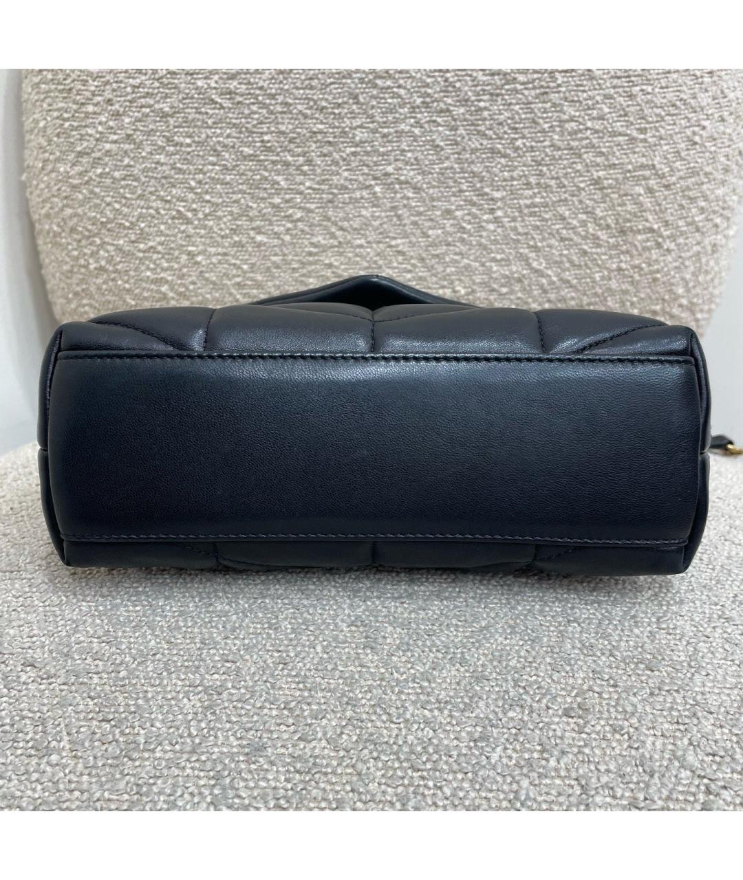 SAINT LAURENT Черная кожаная сумка через плечо, фото 5