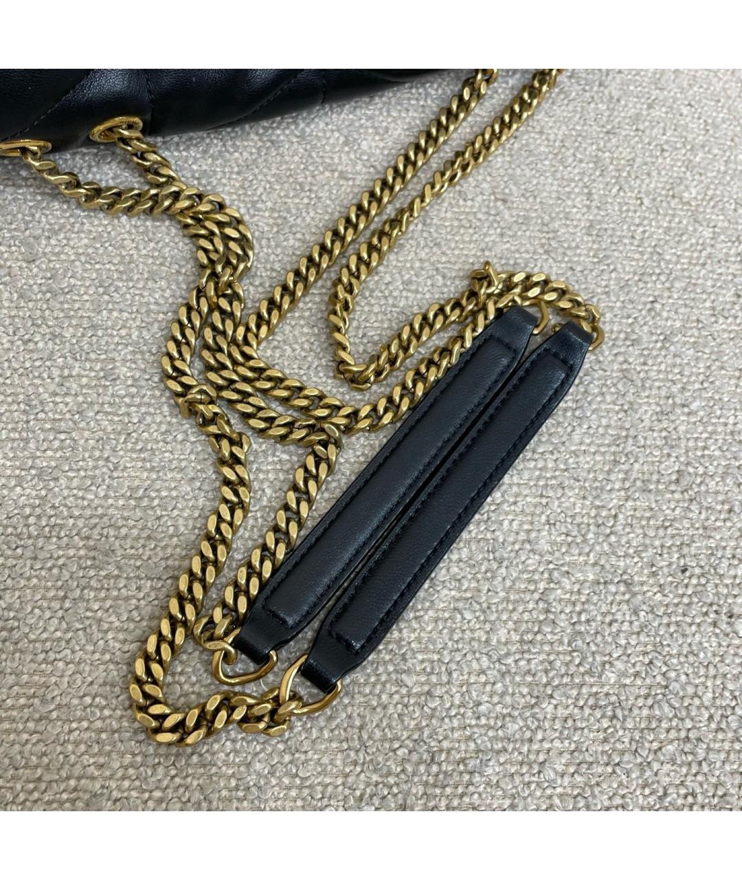 SAINT LAURENT Черная кожаная сумка через плечо, фото 8