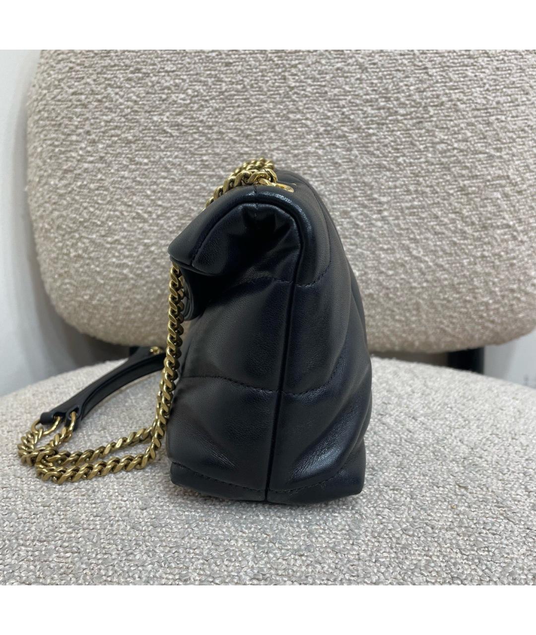 SAINT LAURENT Черная кожаная сумка через плечо, фото 3