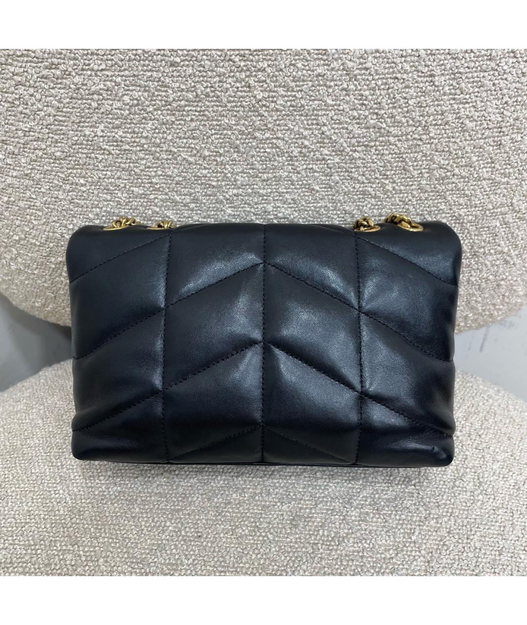 SAINT LAURENT Черная кожаная сумка через плечо, фото 2