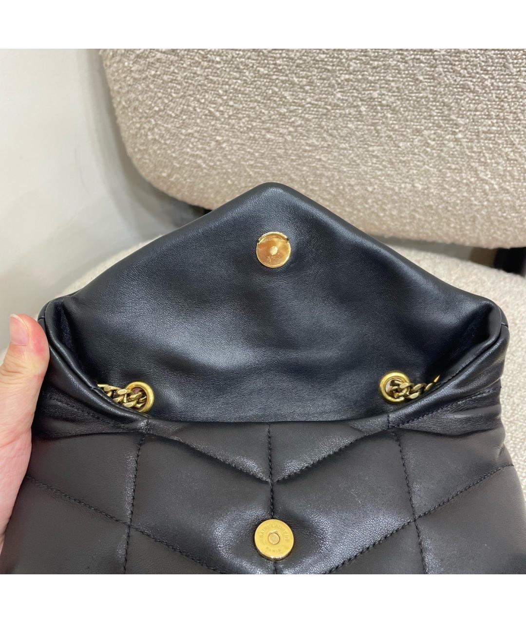 SAINT LAURENT Черная кожаная сумка через плечо, фото 7