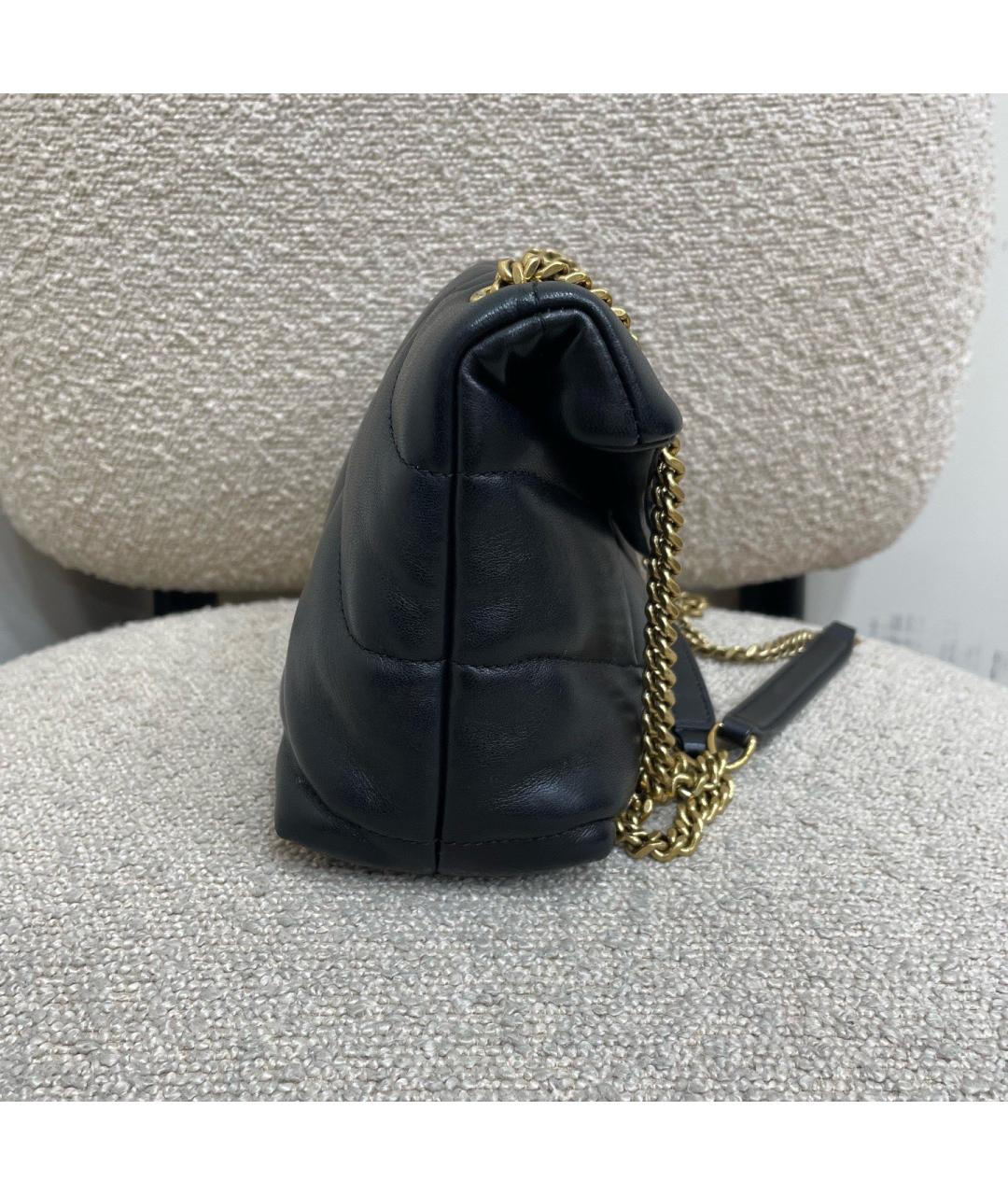 SAINT LAURENT Черная кожаная сумка через плечо, фото 4