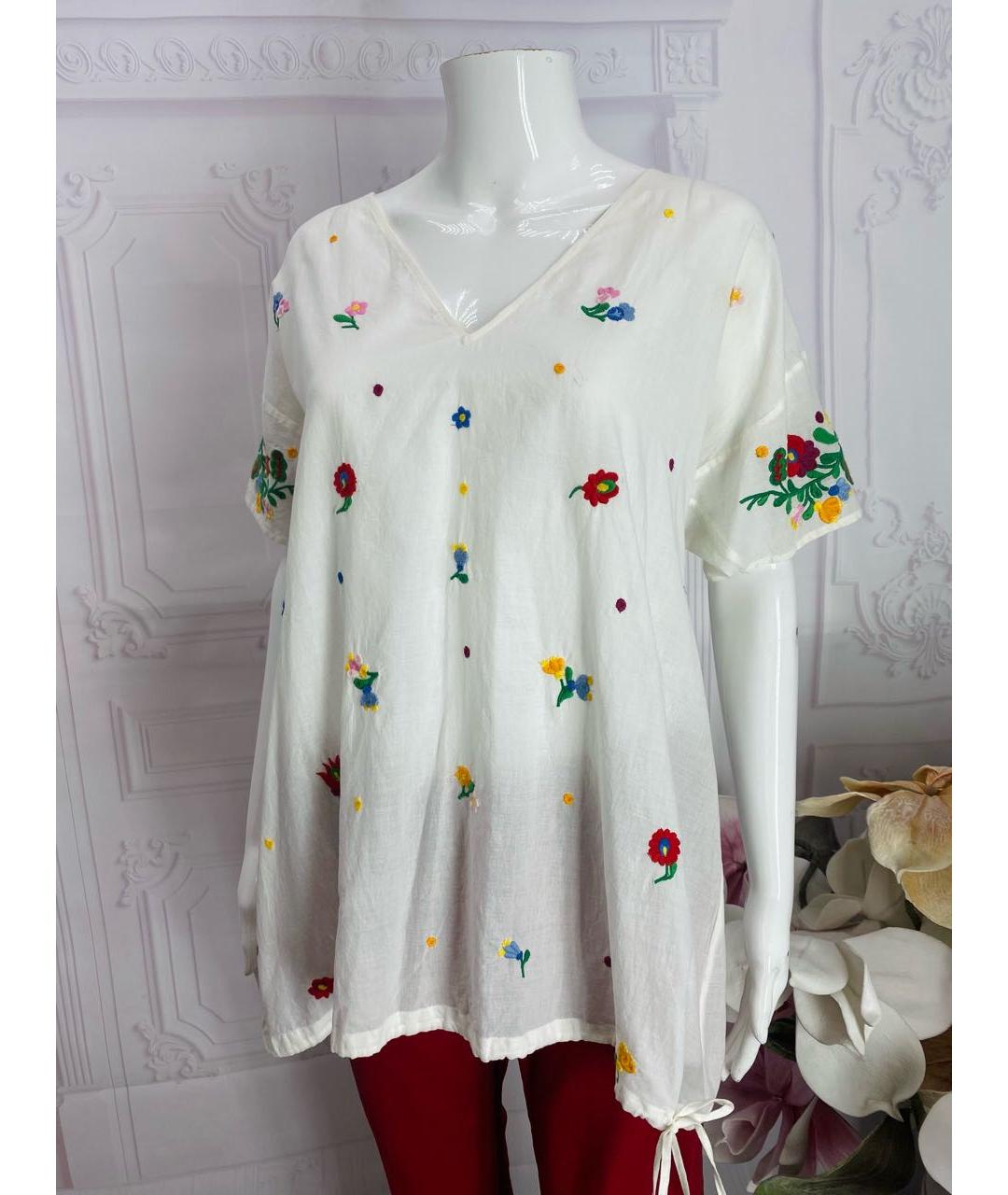 TWIN-SET Белая хлопковая блузы, фото 6