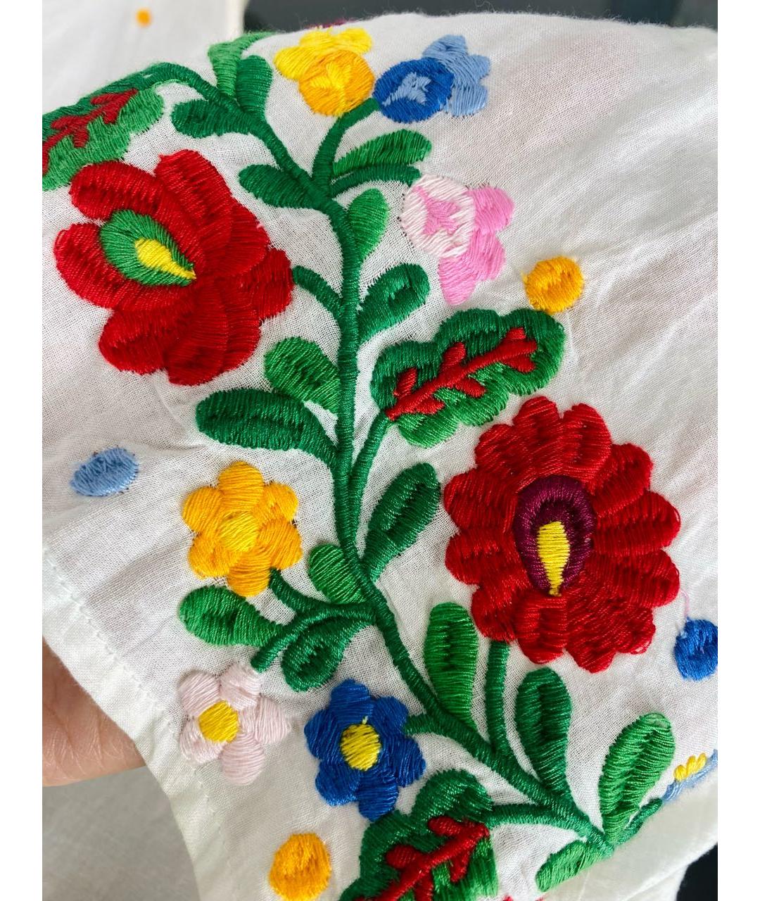 TWIN-SET Белая хлопковая блузы, фото 4