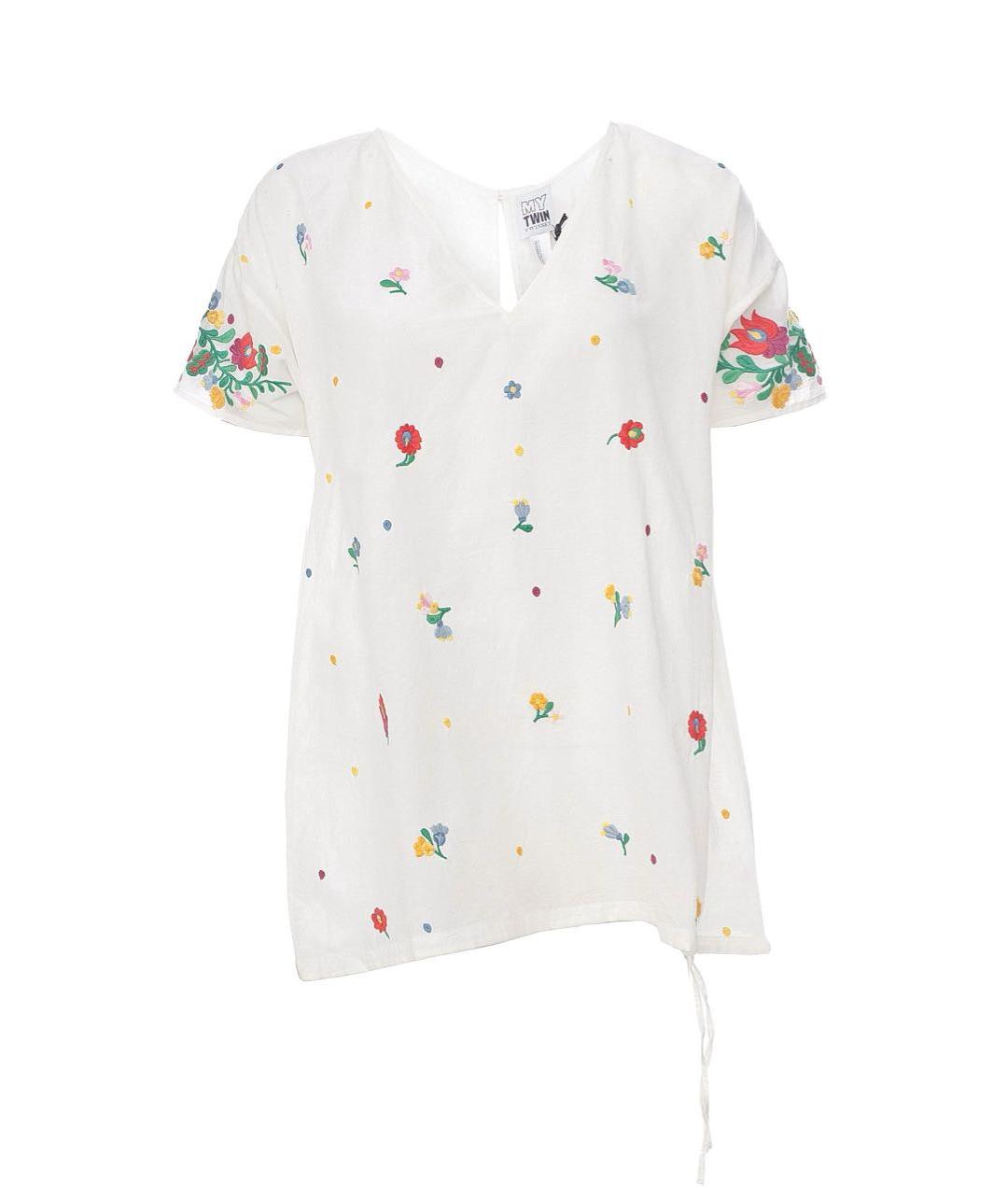 TWIN-SET Белая хлопковая блузы, фото 1