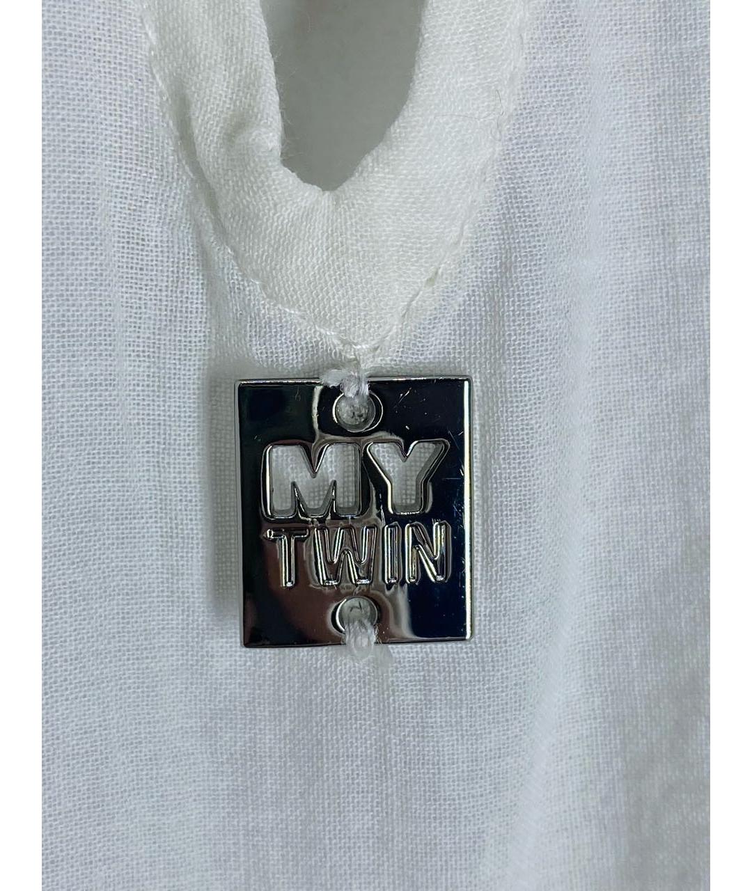 TWIN-SET Белая хлопковая блузы, фото 8