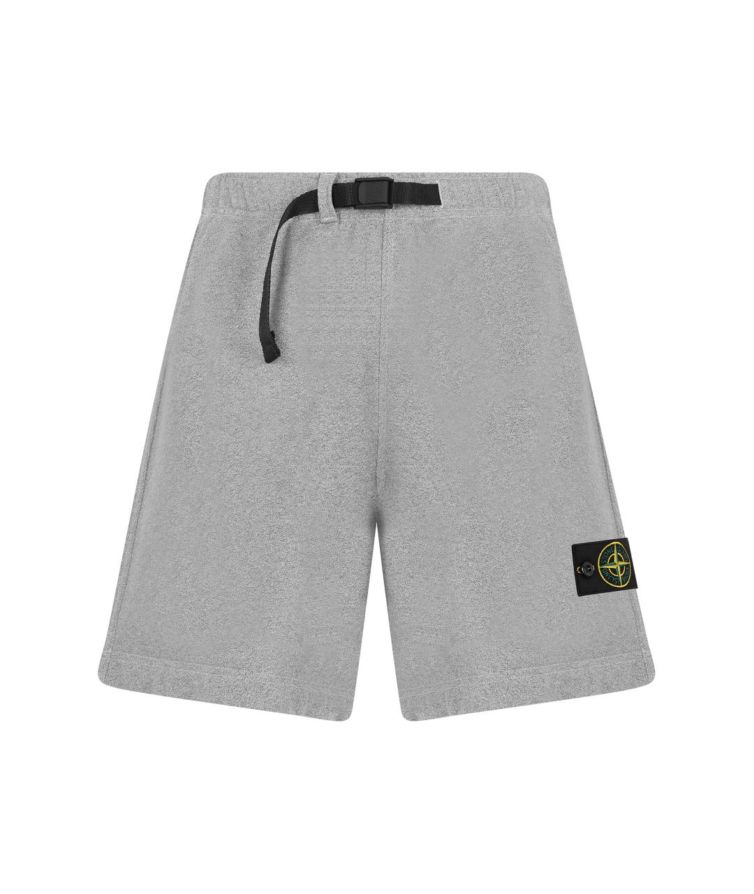 STONE ISLAND Серые хлопковые шорты, фото 1